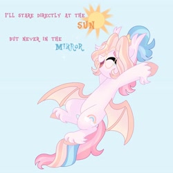 Size: 4096x4096 | Tagged: safe, artist:fizzlefer, oc, oc only, oc:bitter glitter, bat pony, pony, simple background, solo