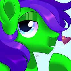 Size: 4000x4000 | Tagged: safe, artist:fizzlefer, oc, oc only, earth pony, pony, bust, simple background, solo