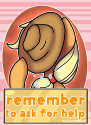 Size: 1280x1750 | Tagged: safe, artist:fluttershydaily, applejack, earth pony, pony, g4, crying, hat over eyes, solo