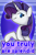 Size: 540x810 | Tagged: safe, artist:fluttershydaily, rarity, g4, blue background, looking at you, raised hoof, simple background, smiling