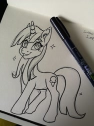 Size: 1536x2048 | Tagged: safe, artist:art_alanis, sweetcream scoops, pony, unicorn, g4, solo, traditional art