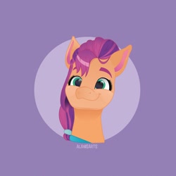 Size: 1080x1080 | Tagged: safe, artist:art_alanis, sunny starscout, earth pony, pony, g5, :3, bust, solo