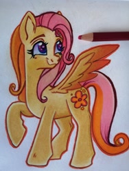 Size: 1536x2048 | Tagged: safe, artist:art_alanis, pearly pie, pegasus, pony, g3, g4, g3 to g4, generation leap, solo, traditional art