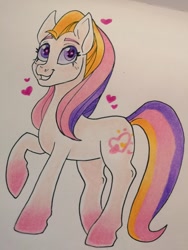 Size: 768x1024 | Tagged: safe, artist:art_alanis, light heart, earth pony, pony, g2, female, heart, mare, solo, traditional art