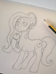 Size: 768x1024 | Tagged: safe, artist:art_alanis, peach surprise, pony, solo, traditional art