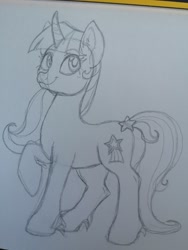 Size: 1536x2048 | Tagged: safe, artist:art_alanis, rainbow wishes, pony, unicorn, g4, solo, traditional art