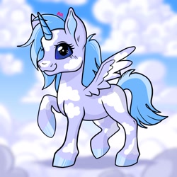 Size: 2048x2048 | Tagged: safe, artist:art_alanis, alicorn, pony, cloud, high res, neopets, sky, solo