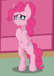 Size: 1448x2048 | Tagged: safe, artist:art_alanis, pinkie pie, earth pony, pony, g4, bipedal, solo