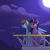 Size: 1648x1648 | Tagged: safe, artist:smirk, rainbow dash, twilight sparkle, alicorn, pegasus, pony, g4, balcony, cloud, commission, duo, moon, night, twilight sparkle (alicorn)