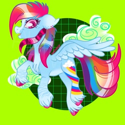 Size: 2048x2048 | Tagged: safe, artist:art_alanis, rainbow dash, pegasus, pony, g4, high res, redesign, solo