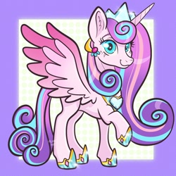 Size: 2048x2048 | Tagged: safe, artist:art_alanis, princess flurry heart, alicorn, pony, g4, female, high res, jewelry, mare, older, older flurry heart, regalia, solo