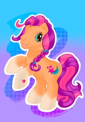 Size: 1431x2048 | Tagged: safe, artist:art_alanis, sunny starscout, earth pony, pony, g3, g5, g5 to g3, generation leap, gradient background, solo