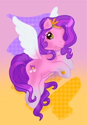 Size: 1431x2048 | Tagged: safe, artist:art_alanis, pipp petals, pegasus, pony, g3, g5, g5 to g3, generation leap, gradient background, solo