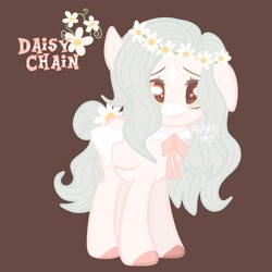 Size: 2048x2048 | Tagged: safe, artist:art_alanis, oc, oc:daisy chain, pony, high res, simple background, solo