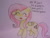 Size: 640x480 | Tagged: safe, artist:fluttersdoodles, fluttershy, pegasus, pony, g4, blushing, eyes closed, smiling, solo, standing, talking to viewer, traditional art