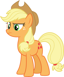 Size: 3000x3629 | Tagged: safe, artist:cloudy glow, applejack, earth pony, pony, g4, horse play, .ai available, female, freckles, high res, mare, simple background, solo, transparent background, vector