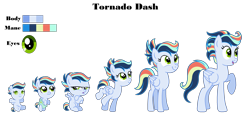 Size: 3548x1660 | Tagged: safe, artist:siriussentry, oc, oc:tornado dash, pegasus, pony, 5-year-old, age progression, baby, baby pony, base used, female, filly, foal, mare, offspring, older, parent:rainbow dash, parent:soarin', parents:soarindash, simple background, transparent background