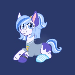 Size: 2048x2048 | Tagged: safe, artist:art_alanis, oc, oc only, earth pony, pony, clothes, high res, jewelry, necklace, shirt, simple background, socks, solo