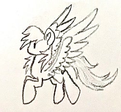 Size: 595x552 | Tagged: safe, artist:astralune, rainbow dash, g4, cute, pencil drawing, sketch, traditional art