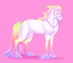 Size: 3000x2600 | Tagged: safe, artist:jezebel-remedy, horse, pony, high res, pink background, simple background, solo, star fable