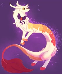 Size: 2940x3460 | Tagged: safe, artist:jezebel-remedy, oc, oc only, draconequus, pony, high res, purple background, simple background, solo