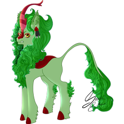 Size: 2180x2180 | Tagged: safe, artist:senpai-satan, oc, oc only, oc:spring glow, kirin, fallout equestria, cloven hooves, commission, disgusted, female, high res, kirin oc, mare, signature, simple background, solo, transparent background