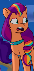 Size: 474x976 | Tagged: safe, screencap, pipp petals, sunny starscout, earth pony, pegasus, pony, g5, mission imponable, my little pony: tell your tale, spoiler:tyts01e49, cropped, female, mane stripe sunny, mare, offscreen character, open mouth