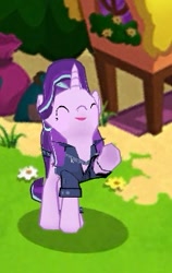 Size: 205x325 | Tagged: safe, gameloft, screencap, starlight glimmer, pony, unicorn, g4, my little pony: magic princess, solo, waving