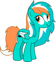 Size: 6037x6595 | Tagged: safe, artist:sollace, oc, oc only, oc:phoenix redtail, pegasus, pony, g4, .svg available, cute, female, liar face, looking back, lying, mare, pegasus oc, pony oc, scrunchy face, simple background, solo, transparent background, vector