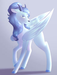 Size: 2072x2717 | Tagged: safe, artist:mantequiademani, oc, oc only, deer, deer pony, original species, peryton, pony, gradient background, high res, solo