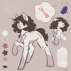 Size: 3000x3000 | Tagged: safe, artist:mantequiademani, oc, oc only, pony, unicorn, high res, reference sheet, solo