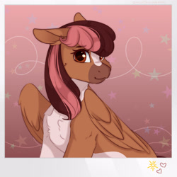 Size: 3189x3189 | Tagged: safe, artist:mantequiademani, oc, oc only, pegasus, pony, gradient background, high res, solo