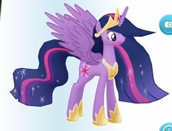 Size: 418x319 | Tagged: safe, gameloft, twilight sparkle, alicorn, pony, g4, my little pony: magic princess, the last problem, jewelry, long legs, long mane, long tail, older, older twilight, older twilight sparkle (alicorn), princess twilight 2.0, regalia, tail, tall, twilight sparkle (alicorn)