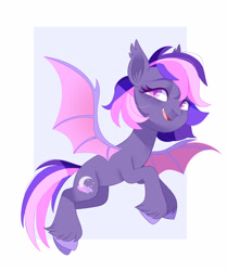 Size: 2888x3448 | Tagged: safe, artist:irusumau, oc, oc only, oc:midnight mist, bat pony, pony, high res, solo