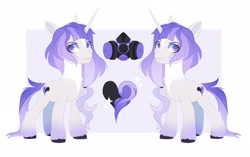 Size: 2048x1290 | Tagged: safe, artist:irusumau, oc, oc only, pony, unicorn, reference sheet, solo