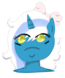 Size: 2006x2408 | Tagged: safe, artist:miuuiruma69, oc, oc only, oc:fleurbelle, alicorn, pony, alicorn oc, bow, female, hair bow, high res, horn, mare, simple background, smiling, solo, transparent background, wingding eyes, wings