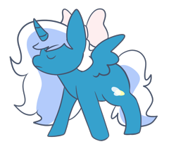 Size: 1230x1120 | Tagged: safe, artist:fr1edb0n3z, oc, oc only, oc:fleurbelle, alicorn, pony, alicorn oc, angry, bow, female, hair bow, horn, mare, simple background, solo, transparent background, wings