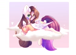 Size: 1500x1100 | Tagged: safe, artist:cofiiclouds, oc, oc only, pegasus, pony, cloud, solo