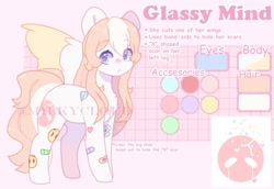 Size: 1600x1100 | Tagged: safe, artist:cofiiclouds, oc, oc only, oc:glassy mind, earth pony, pony, reference sheet, solo