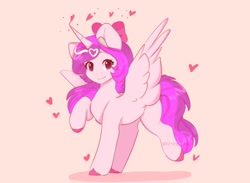 Size: 1500x1100 | Tagged: safe, artist:cofiiclouds, oc, oc only, alicorn, pony, pink background, simple background, solo