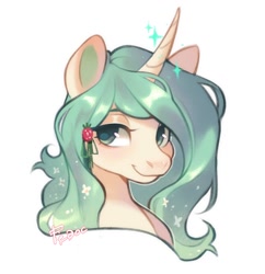 Size: 1452x1500 | Tagged: safe, artist:fedos, oc, oc only, pony, unicorn, bust, solo