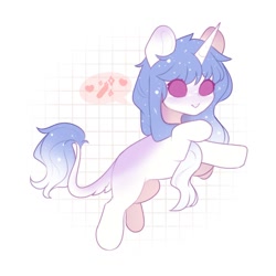 Size: 1000x1000 | Tagged: safe, artist:cofiiclouds, oc, oc only, pony, unicorn, chibi, simple background, solo, white background