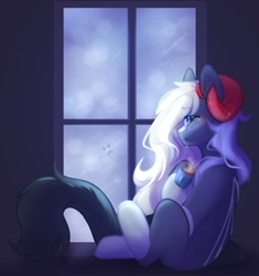 Size: 1084x1151 | Tagged: safe, artist:cofiiclouds, oc, oc only, earth pony, pony, sitting, solo, window