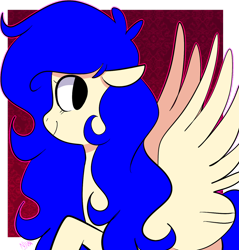 Size: 1024x1072 | Tagged: safe, artist:chandelurres, oc, oc:moonbrush, pegasus, pony, female, mare, solo, spread wings, wings