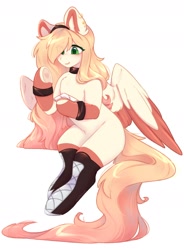 Size: 1400x1900 | Tagged: safe, artist:cofiiclouds, oc, oc only, pegasus, pony, simple background, solo, white background