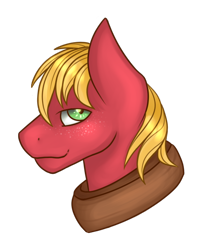 Size: 500x600 | Tagged: safe, artist:cloudbrownie, big macintosh, earth pony, pony, g4, bust, looking at you, male, side view, simple background, solo, stallion, transparent background