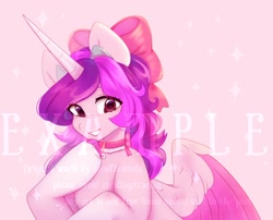 Size: 1638x1322 | Tagged: safe, artist:cofiiclouds, oc, oc only, alicorn, pony, pink background, simple background, solo