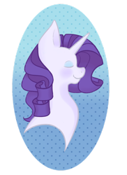 Size: 900x1235 | Tagged: safe, artist:cloudbrownie, rarity, pony, unicorn, g4, bust, eyes closed, female, mare, portrait, simple background, solo, transparent background