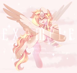 Size: 1828x1716 | Tagged: safe, artist:cofiiclouds, oc, oc only, pegasus, pony, pink background, simple background, solo