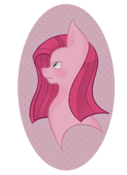 Size: 900x1235 | Tagged: safe, artist:cloudbrownie, pinkie pie, earth pony, pony, g4, bust, female, looking offscreen, mare, pinkamena diane pie, portrait, simple background, solo, transparent background